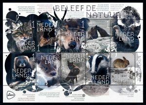 Nederland 2019 Beleef de Natuur - Zoogdieren velletje NVPH 3711-20