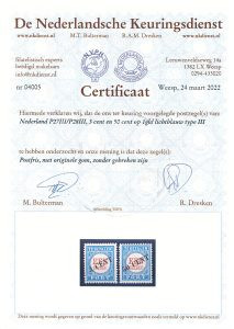 Nederland 1906-1910 Portzegels Overdruk NVPH P27-P28 Postfris - met certificaat -