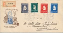 Niederlande 1952 FDC Van Riebeeck mit schriftlicher Adresse E7, per Einschreiben verschickt