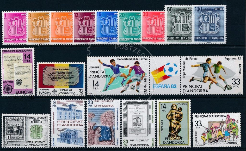 Spaans Andorra 1982 Complete jaargang postfris