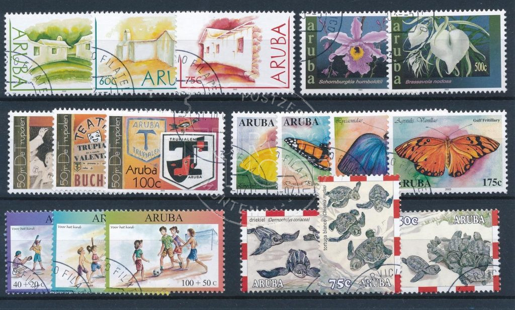 Aruba 2003 Complete jaargang postzegels gestempeld