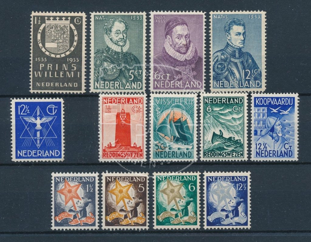 Nederland 1933 Complete jaargang Postfris