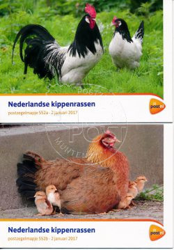 Nederland 2017 Nederlandse kippenrassen PZM552A-B