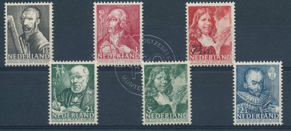 Selos de verão da Holanda 1940 NVPH 350-55 1