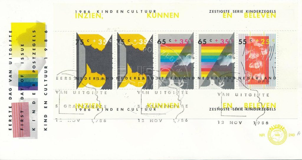 Nederland 1986 FDC Blok Kinderzegels onbeschreven E240A