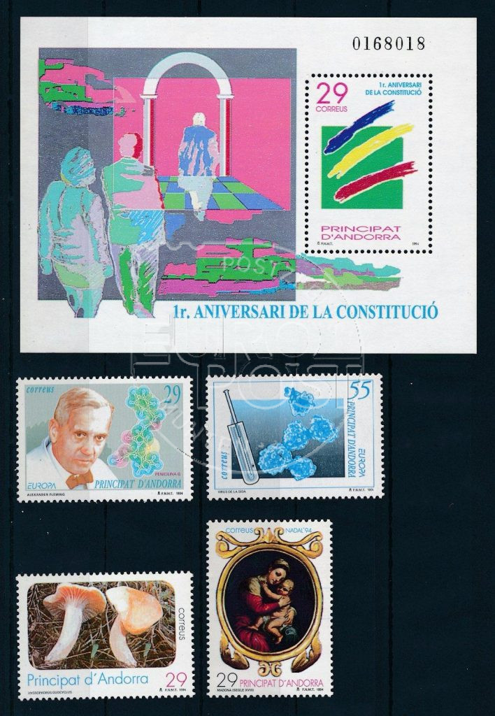 Spaans Andorra 1994 Complete jaargang postfris