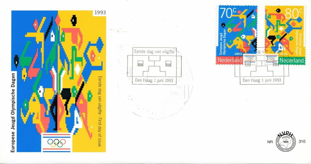 Países Bajos 1993 FDC Jornadas Olímpicas Europeas de la Juventud en blanco E310
