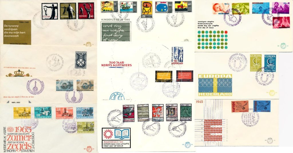 Nederland 1965 Complete Jaargang Eerste Dag Enveloppen
