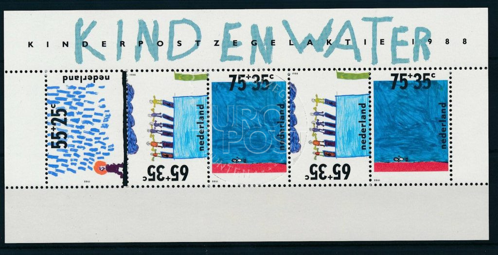 Países Bajos 1988 Bloque de sellos para niños NVPH 1418