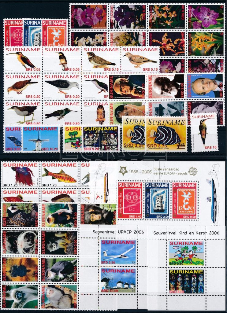 Suriname Onafhankelijk 2006 Complete jaargang postzegels postfris