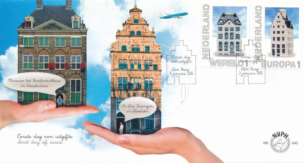 Nederland 2012 FDC KLM huisjes Europa en Wereld I onbeschreven E643
