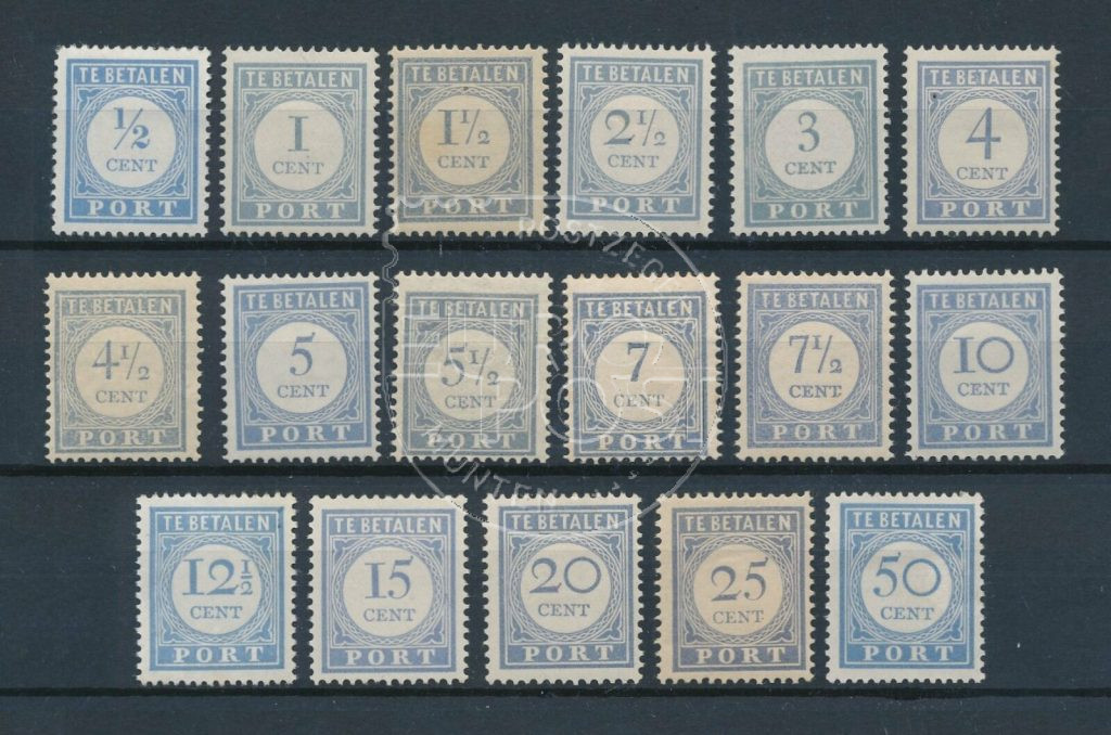 Niederlande 1912-1920 Komplette Briefmarkenserie NVPH P44-P60 Unbenutzt