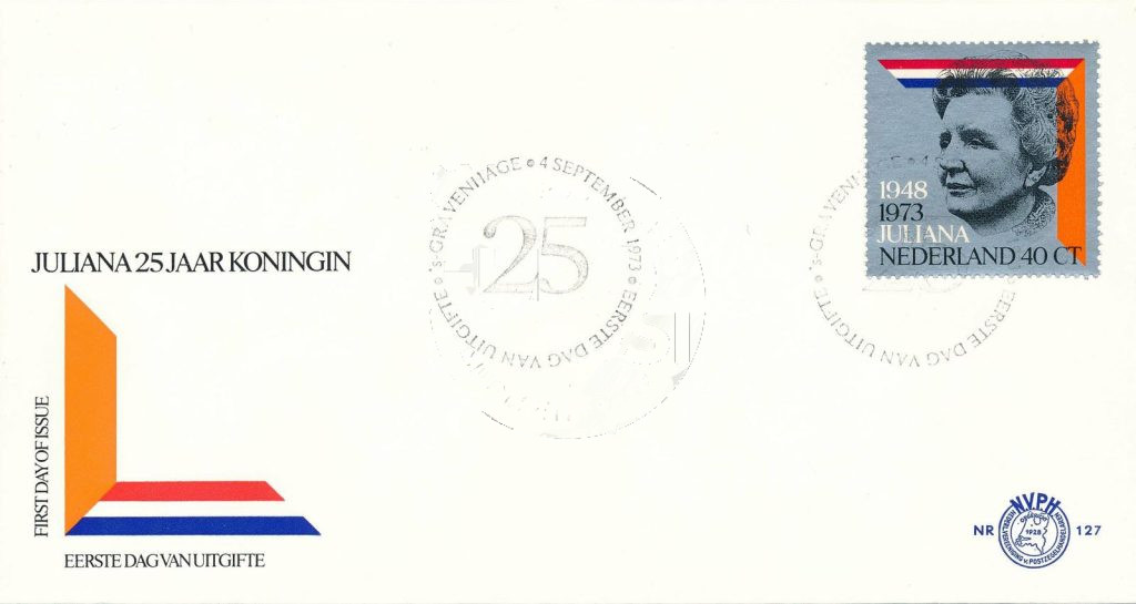 Países Bajos 1973 Aniversario del Gobierno de la FDC en blanco E127