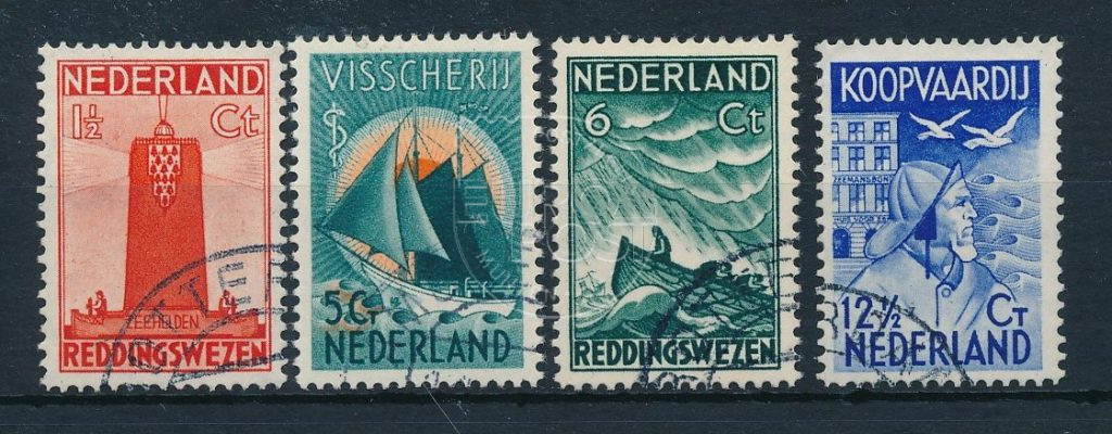 Países Bajos 1933 Sellos para marineros NVPH 257-260 Estampados