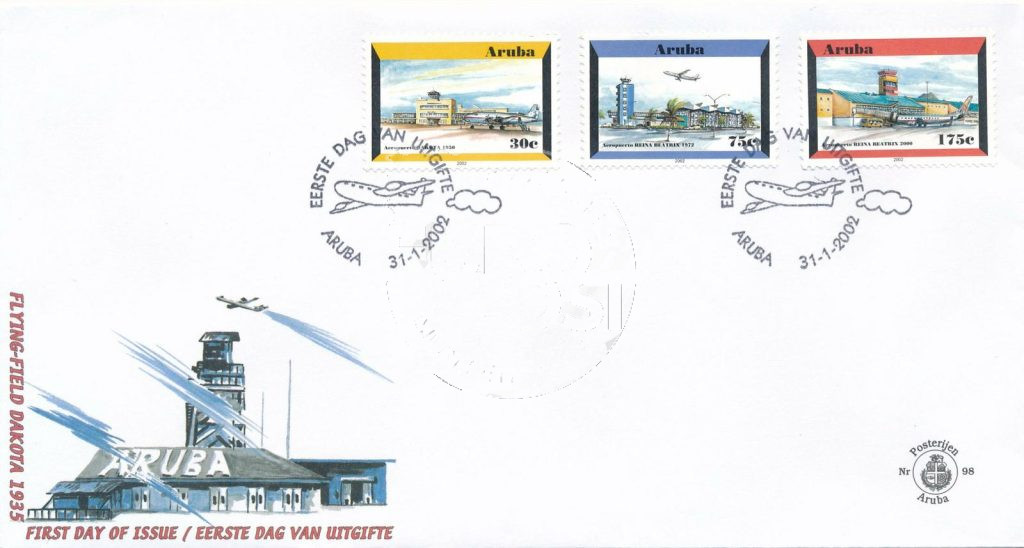 Aruba 2002 FDC Luchthavenzegels E 98