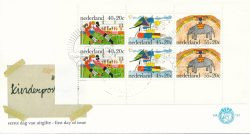 Nederland 1976 FDC Blok Kinderzegels onbeschreven E153A