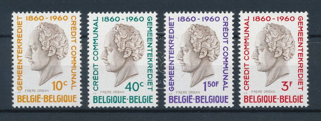 Belgique 1960 100ème Anniversaire du Crédit Communal OBP 1159-1162 MNH