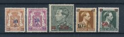 België 1941 Zegels met opdruk OBP 568-572 Postfris