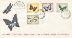 Nederlands-Nieuw-Guinea 1960 FDC Sociale zorg Vlinders E5