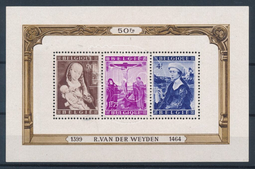 België 1949 Culturele instellingen Van Der Weyden OBP Blok 28 Postfris