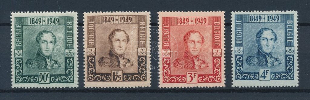 Belgium 1949 100th Anniversary first stamps King Leopold I OBP 807-810 MNH