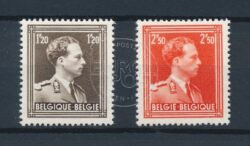 Belgique 1951 Roi Léopold III Col ouvert OBP 845-846 MNH