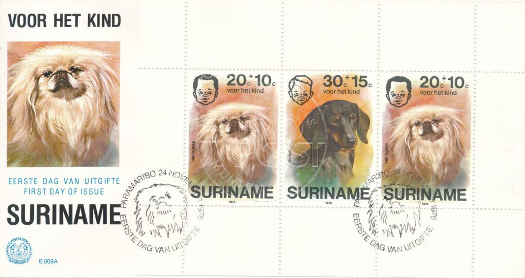 Suriname 1976 FDC Blok Kinderzegels E9A