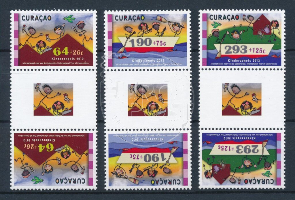Curaçao 2012 Kinderzegels Keerdrukken NVPH 104a-106a Postfris