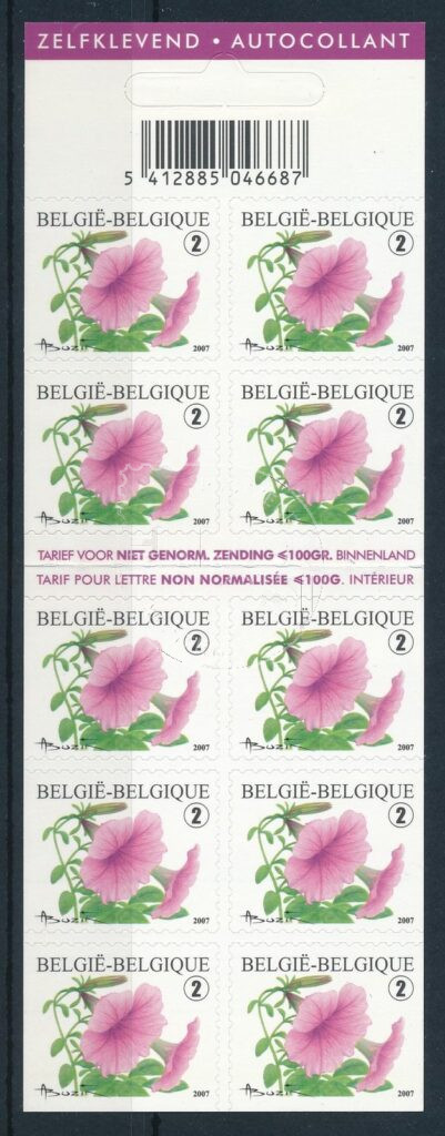 België 2007 Bloemen Petunia's OBP Postzegelboekje 81 Postfris