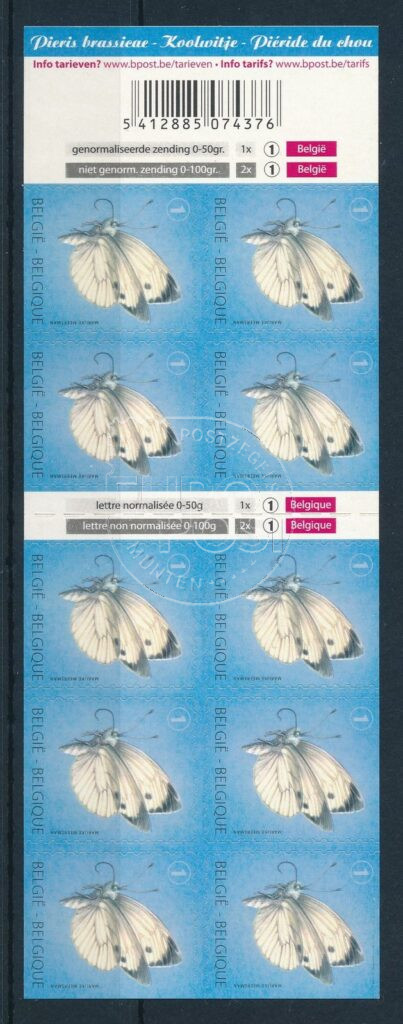 België 2012 Vlinders OBP Postzegelboekje 130 Postfris