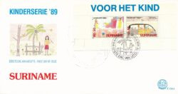 Suriname 1989 FDC Blok Kinderzegels E134A