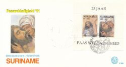 Suriname 1991 FDC Blok Paasweldadigheidszegels E146A