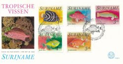 Suriname 1976 FDC Tropische vissen E5A