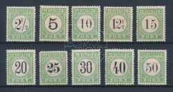 Curacao 1889 Portzegels Cijferzegels in zwart NVPH P1-P16 Ongebruikt SCHAARS