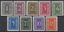 Indonezja 1949 Numer NVPH 362-370 Nieużywany