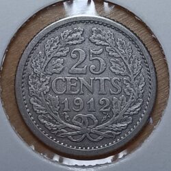 Holanda 1912 Wilhelmina 25 centavos Linda +