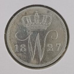 Netherlands 1827 B Willem I 25 cents Very Fine +
