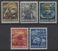 Nederlands Indië 1937 A.S.I.B. NVPH 230-234  Ongebruikt