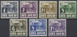 Indes orientales néerlandaises 1938-1939 Karbouw -avec filigrane- NVPH 246-252 inutilisé