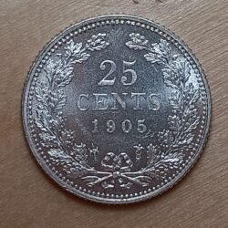 Paesi Bassi 1905 Wilhelmina 25 centesimi FDC