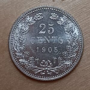 Nederland 1905 Wilhelmina 25 cent FDC