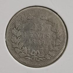 Nederland 1889 Willem III 25 cent Fraai -