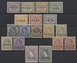 Nederlands Indië 1908 JAVA opdrukken NVPH 63-80  Ongebruikt