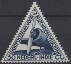 Sello de las Indias Orientales Holandesas 1933 para vuelos especiales NVPH LP18 Sin usar