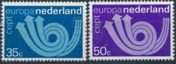 Pays-Bas 1973 Timbres européens NVPH 1030-1031 Stamped