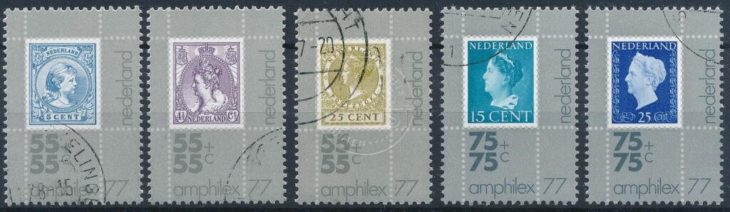Países Bajos 1976 Sellos Amphilex NVPH 1098-1102 Estampado