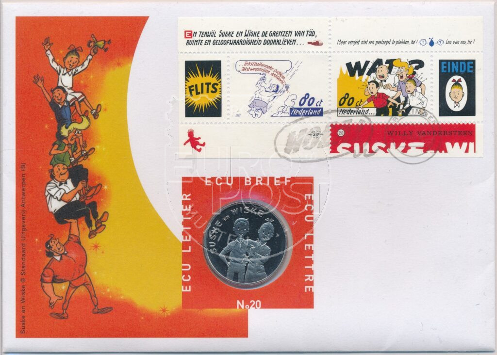 Nederland 1997 - ECU-brief Stripfiguren Suske en Wiske ECU 20