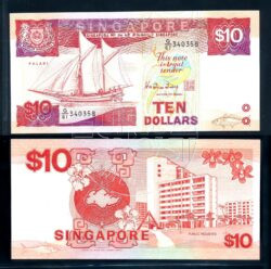 Singapore ND 1988 10 Dollars bankbiljet UNC