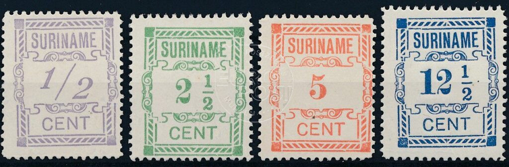 Suriname 1912 Hulpuitgifte NVPH 65-68 Ongebruikt