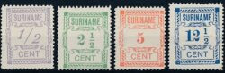 Suriname 1912 Edição auxiliar NVPH 65-68 não utilizado